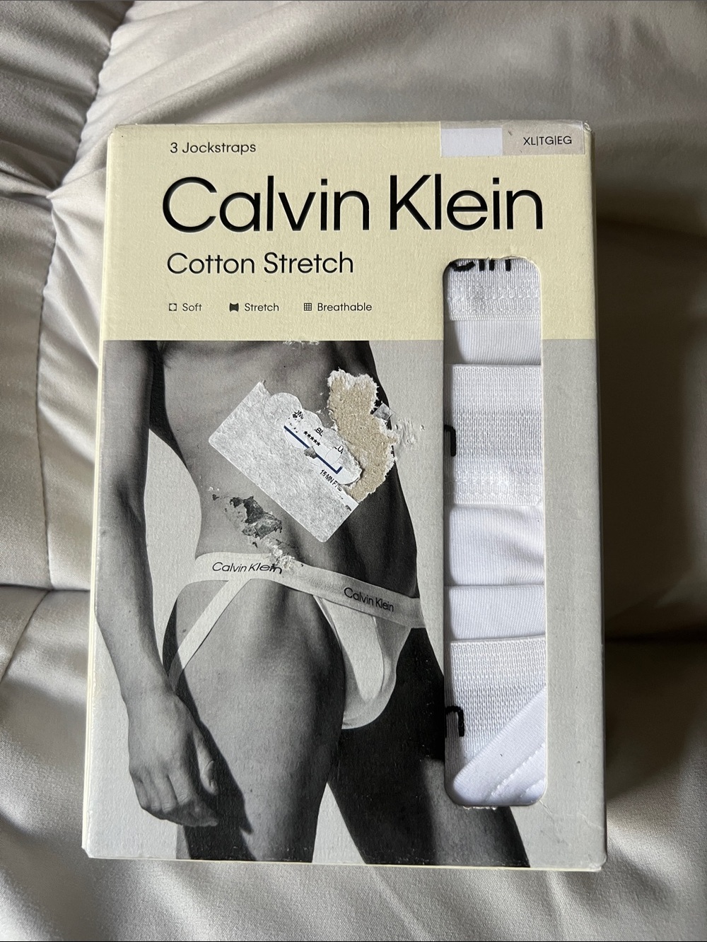 Calvin Klein Cotton Stretch Jockstraps - White (Pack of 3)